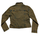 Dickies Womens Cropped Brown Washed Denim Jacket (L)