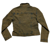 Dickies Womens Cropped Brown Washed Denim Jacket (L)