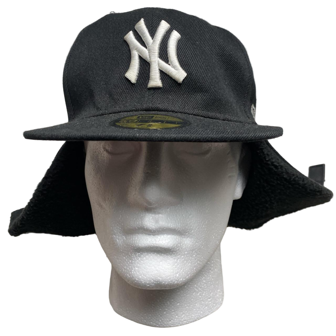 New York Yankees Black and White Dog Ear Fitted Cap
