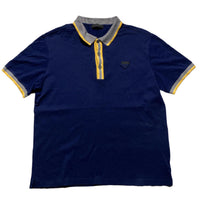 Prada Milano Navy and Yellow Polo Shirt (M)