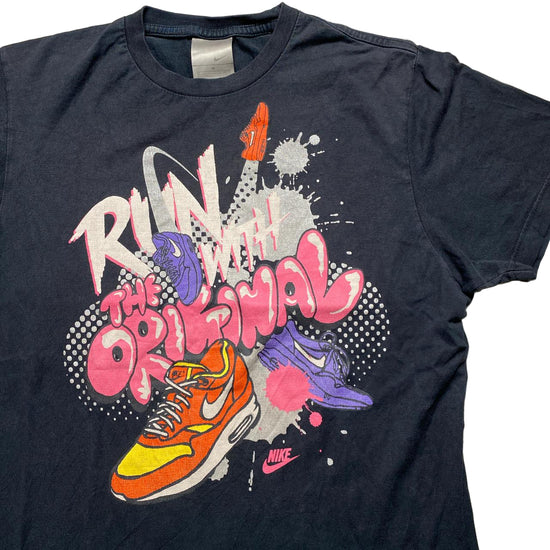 Nike Vintage Black Running T Shirt (M)