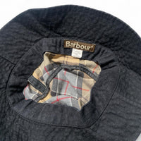 Barbour Nova Check Bucket Hat Khaki and Cream