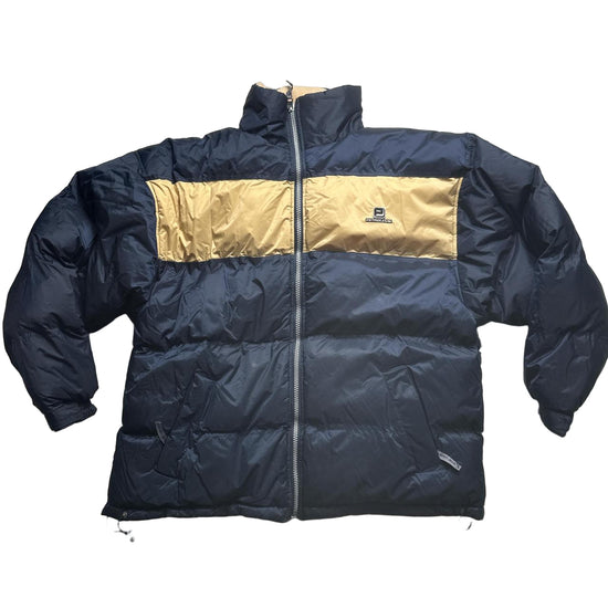 Petroleum Vintage 90’s Reversible Fleece Navy and Cream Puffer Jacket (XL)