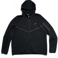 Nike Tech Fleece Black Full Tracksuit Hoodie and Joggers (XL)