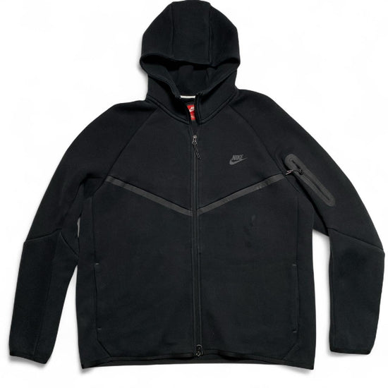 Nike Tech Fleece Black Full Tracksuit Hoodie and Joggers (XL)