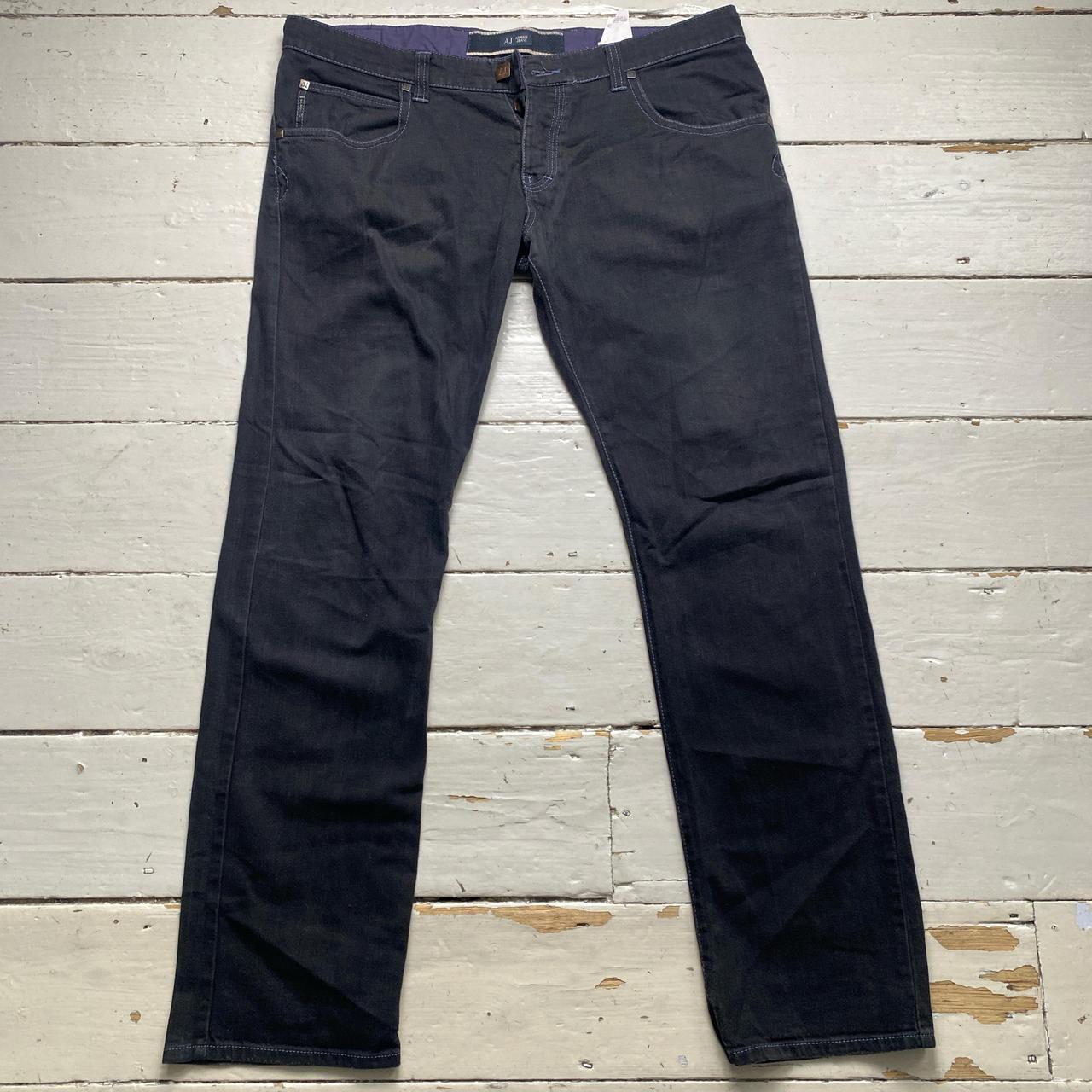 Armani Black Comfort Fit Baggy Jeans