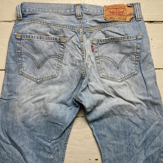 Levis Vintage 501 Baggy Light Blue Stonewash Jeans