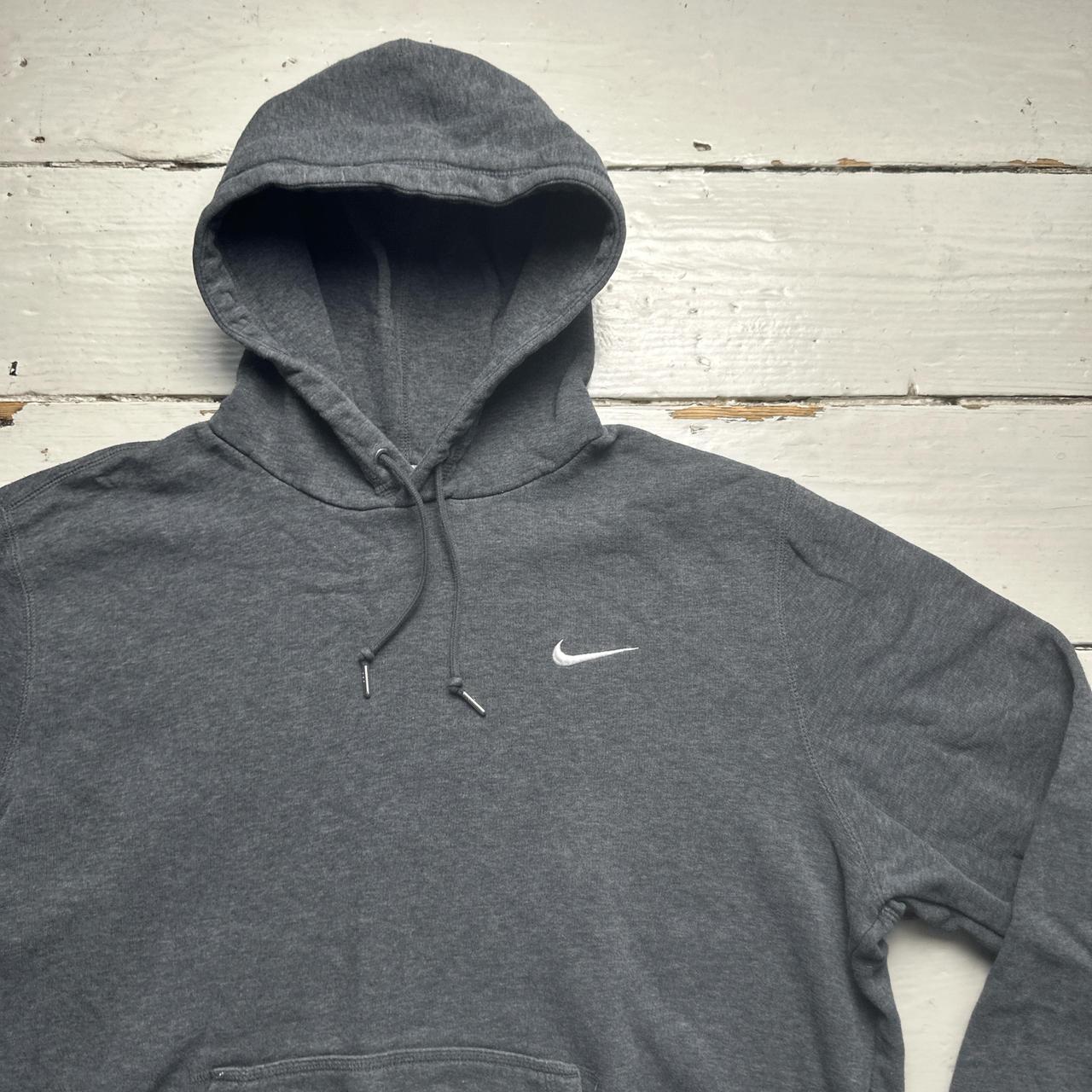 Nike Swoosh Grey and White Hoodie