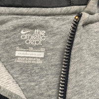 Nike Athletic Department Grey Swoosh Zip Hoodie (XL)