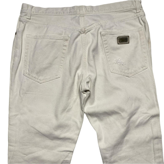 Dolce & Gabbana White and Silver Plaque Jeans (W 34)