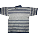 Iceberg Vintage 90’s Striped Grey and Navy Flags Polo Shirt (XL)