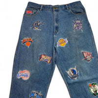 UNK NBA Vintage Y2K 90’s Basketball Embroidery Baggy Jeans (36W)