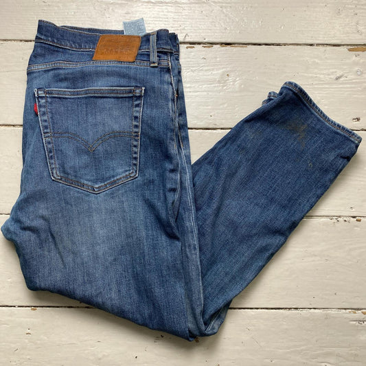 Levis 502 Blue Distressed Jeans