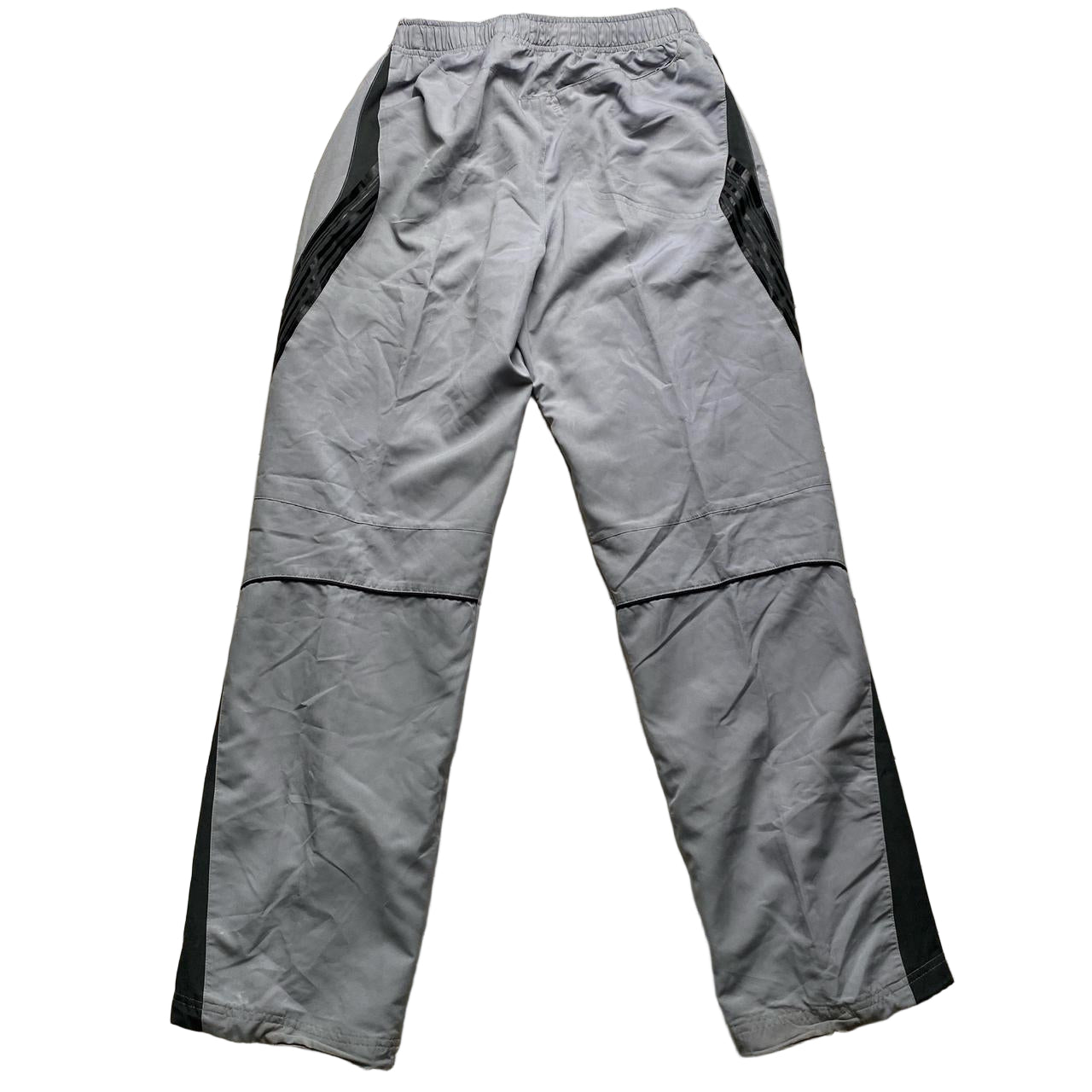 Nike Silver and Grey Swoosh Baggy Vintage y2k Shell Trackpant Bottoms (M)