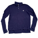 Money Clothing Navy and White Long Sleeve Polo Shirt (M)