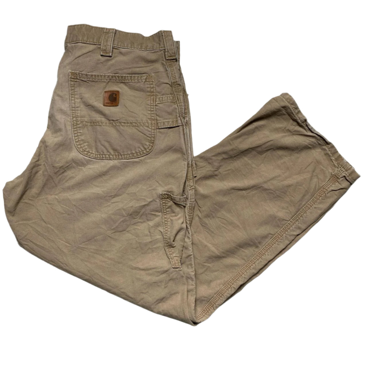 Carhartt Vintage Workwear Khaki Sand Carpenter Cargo Trousers (36W)