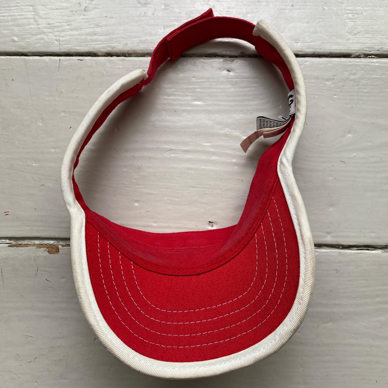 Dolce & Gabbana Vintage Red and White Visor Cap