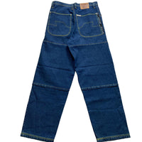 Solola Bien Navy and Green Contrast Stitch Baggy 90’s Cargo Jeans (36W)