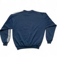 Adidas Vintage Navy and White Jumper (L)