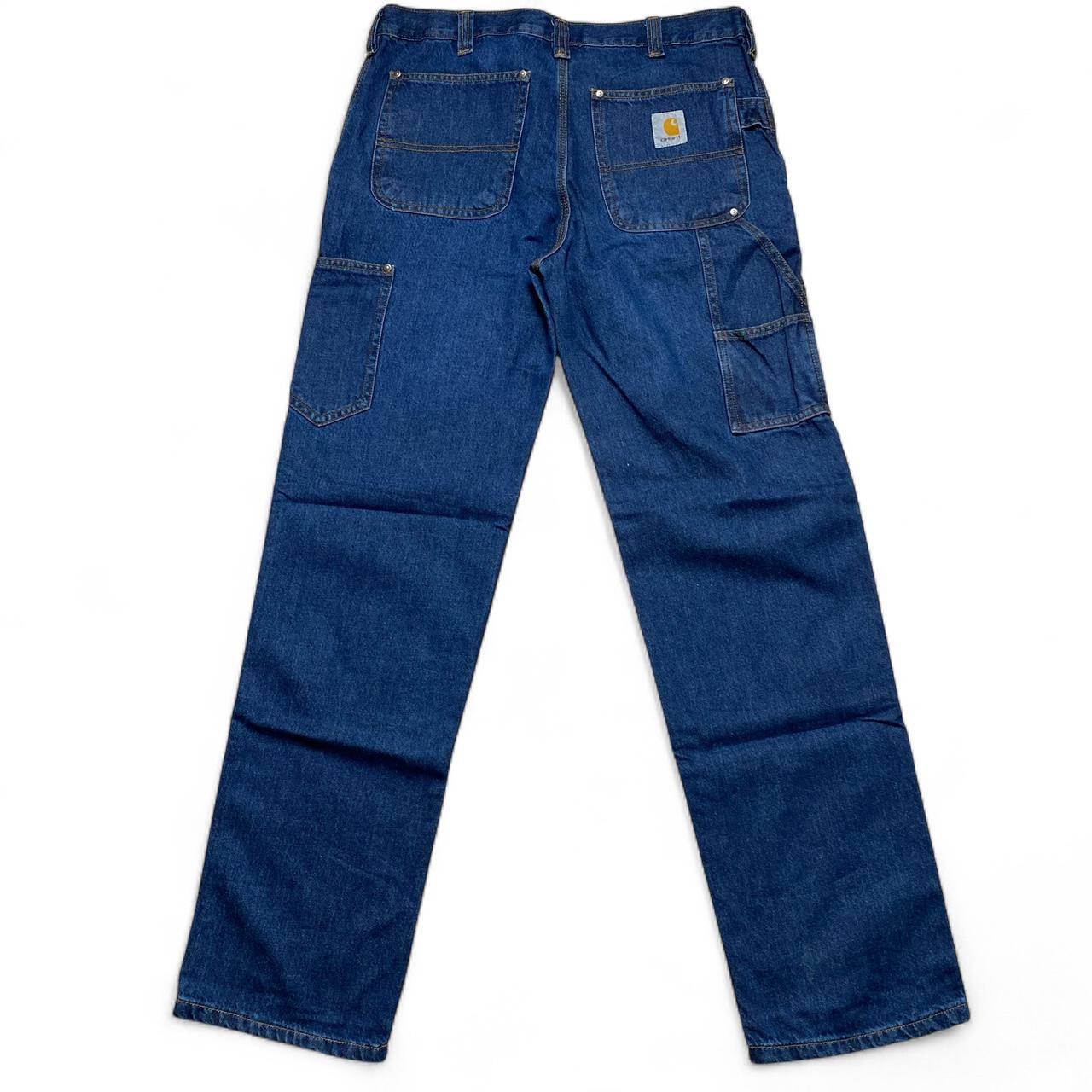 Carhartt Double Knee Carpenter Cargo Jeans Navy Blue (34W)