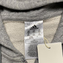 Adidas Performance Essentials Grey and White Tri Stripe Hoodie (3XL)
