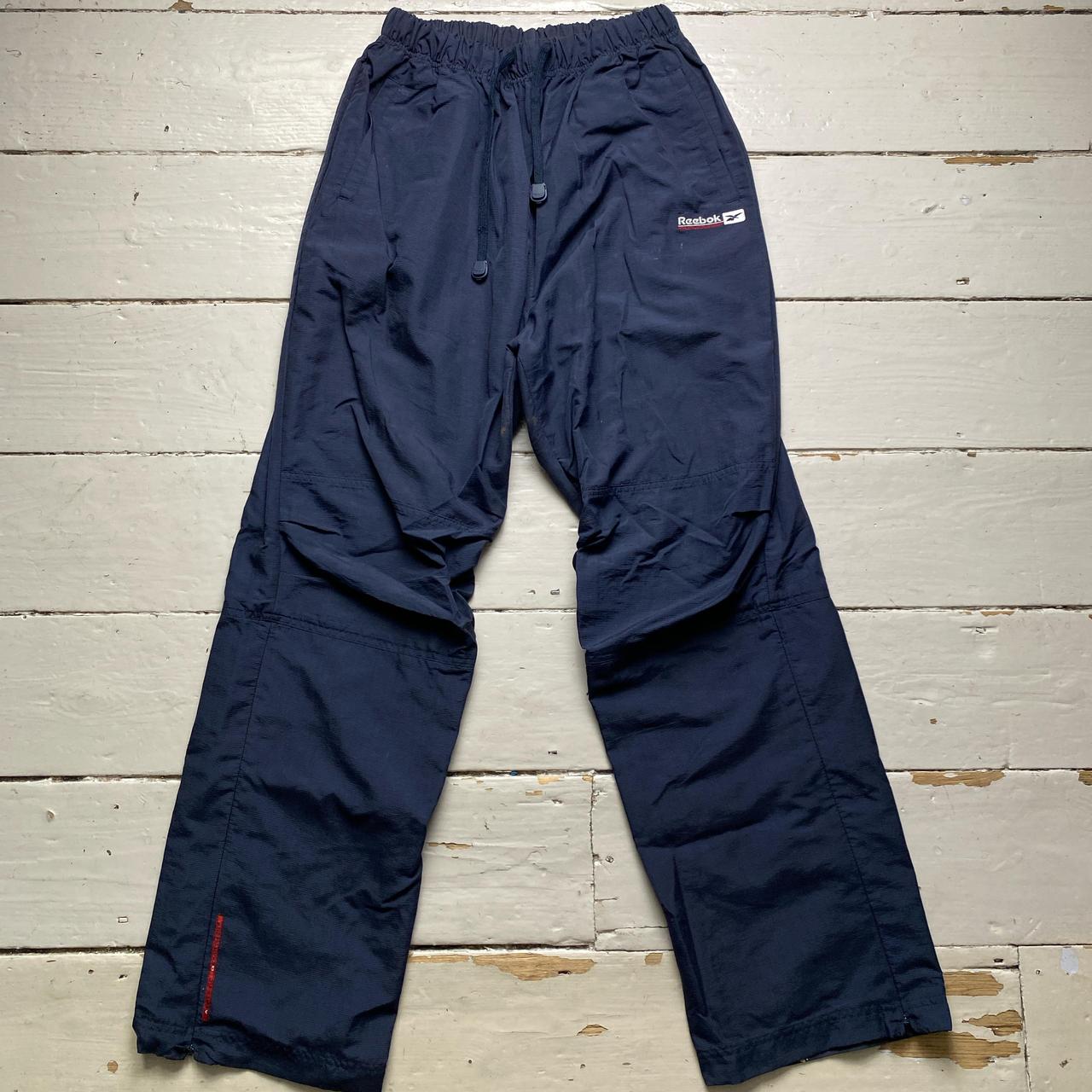 Reebok Navy Baggy Shell Trackpant Bottoms