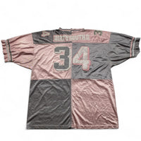 Dirty South Vintage 90’s y2k Pink White and Grey Football Jersey (3XL)
