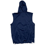 Nike Navy and White Swoosh Tennis Vintage Hooded Vest (M)