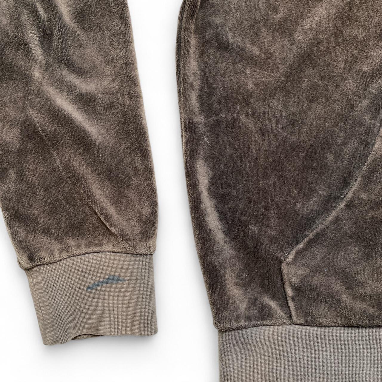 Juicy Couture Womens Velour Brown Jewel Zip Hoodie (M)