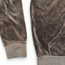 Juicy Couture Womens Velour Brown Jewel Zip Hoodie (M)