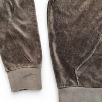 Juicy Couture Womens Velour Brown Jewel Zip Hoodie (M)