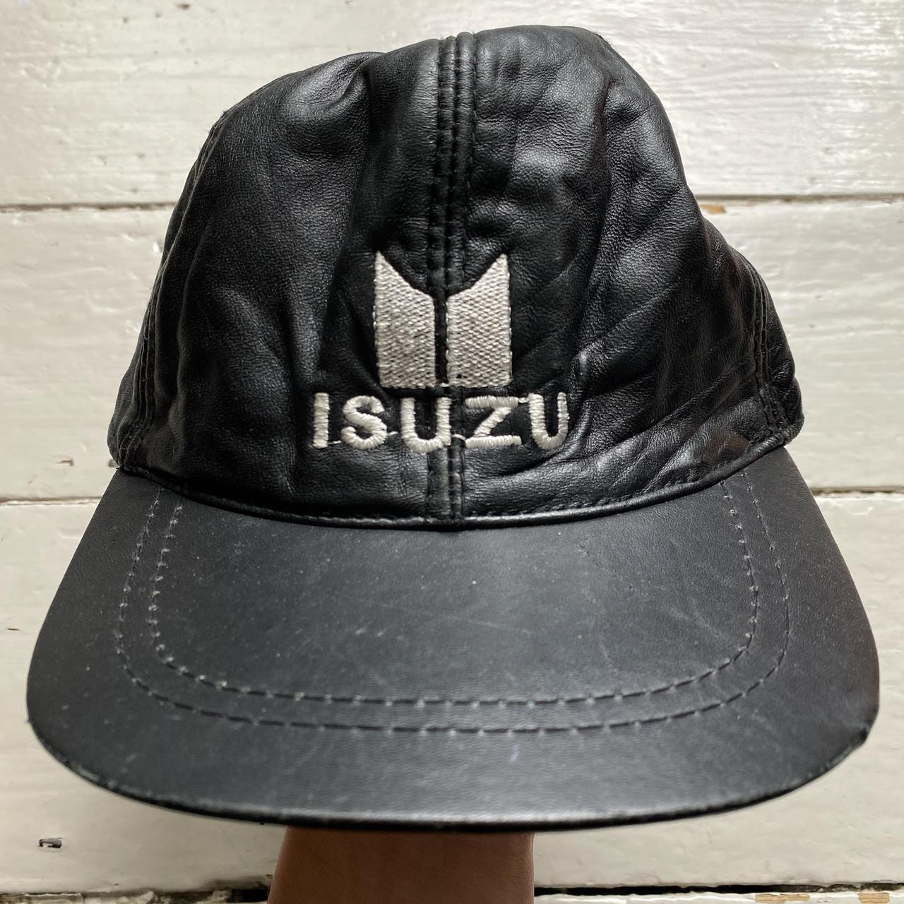 Isuzu Black and White Vintage 90’s Leather Baseball Cap