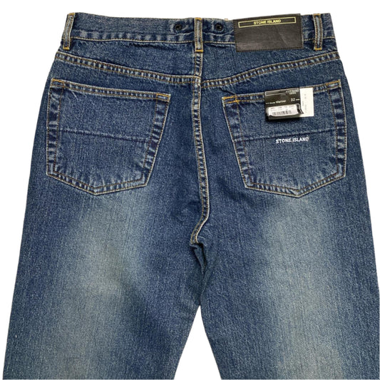 Stone Island Denims Navy Stonewash Jeans (32W)