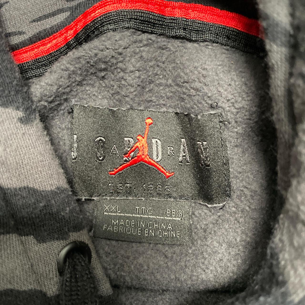 Nike Air Jordan Grey and Black Camouflage Hoodie