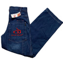 Criminal Damage Vintage Baggy Carpenter Cargo Embroidery Navy and Red Jeans (28W)