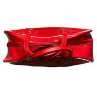 Puma Vintage Red and White Leather Duffle Travel Bag
