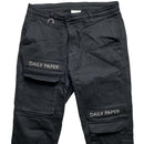 Daily Paper Black and White Velcro Cargo Combat Trousers (L)
