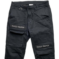 Daily Paper Black and White Velcro Cargo Combat Trousers (L)