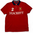 Hackett London Army Polo Team Vintage Polo Shirt Red and White (L)