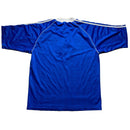 Adidas Vintage Blue and White Football Jersey T Shirt (L)