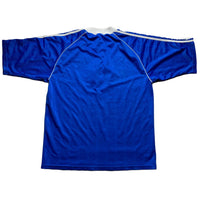 Adidas Vintage Blue and White Football Jersey T Shirt (L)