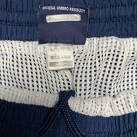 Umbro Vintage Embroidery Spellout Navy White and Red Baggy Trackpant Nylon Shell Bottoms (S)