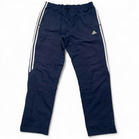 Adidas Navy and White Shell Trackpant Baggy Bottoms (L)