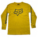 Fox Motocross Racing Vintage Yellow and Silver Chains Long Sleeve T Shirt (M)