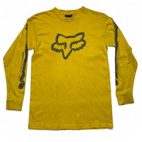 Fox Motocross Racing Vintage Yellow and Silver Chains Long Sleeve T Shirt (M)