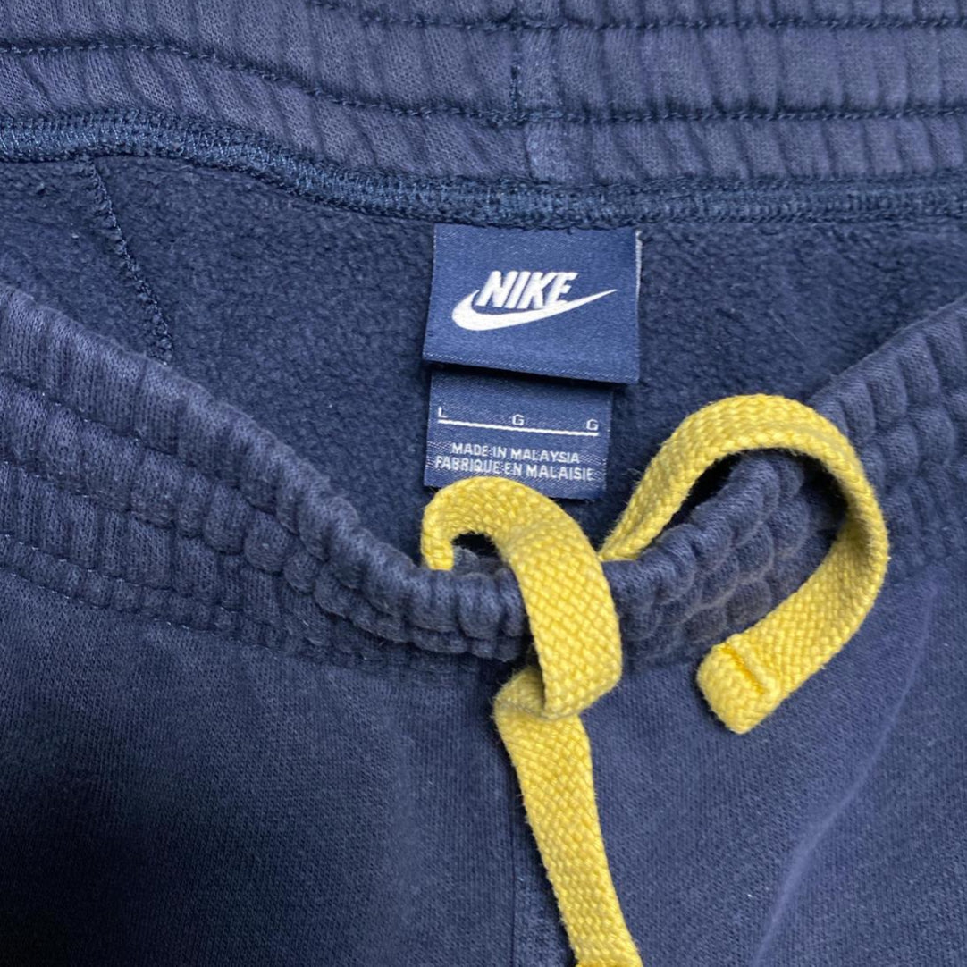 Nike Navy and Yellow Swoosh Vintage Joggers (M)
