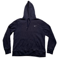 Nike Navy and White Swoosh Hoodie (XL)