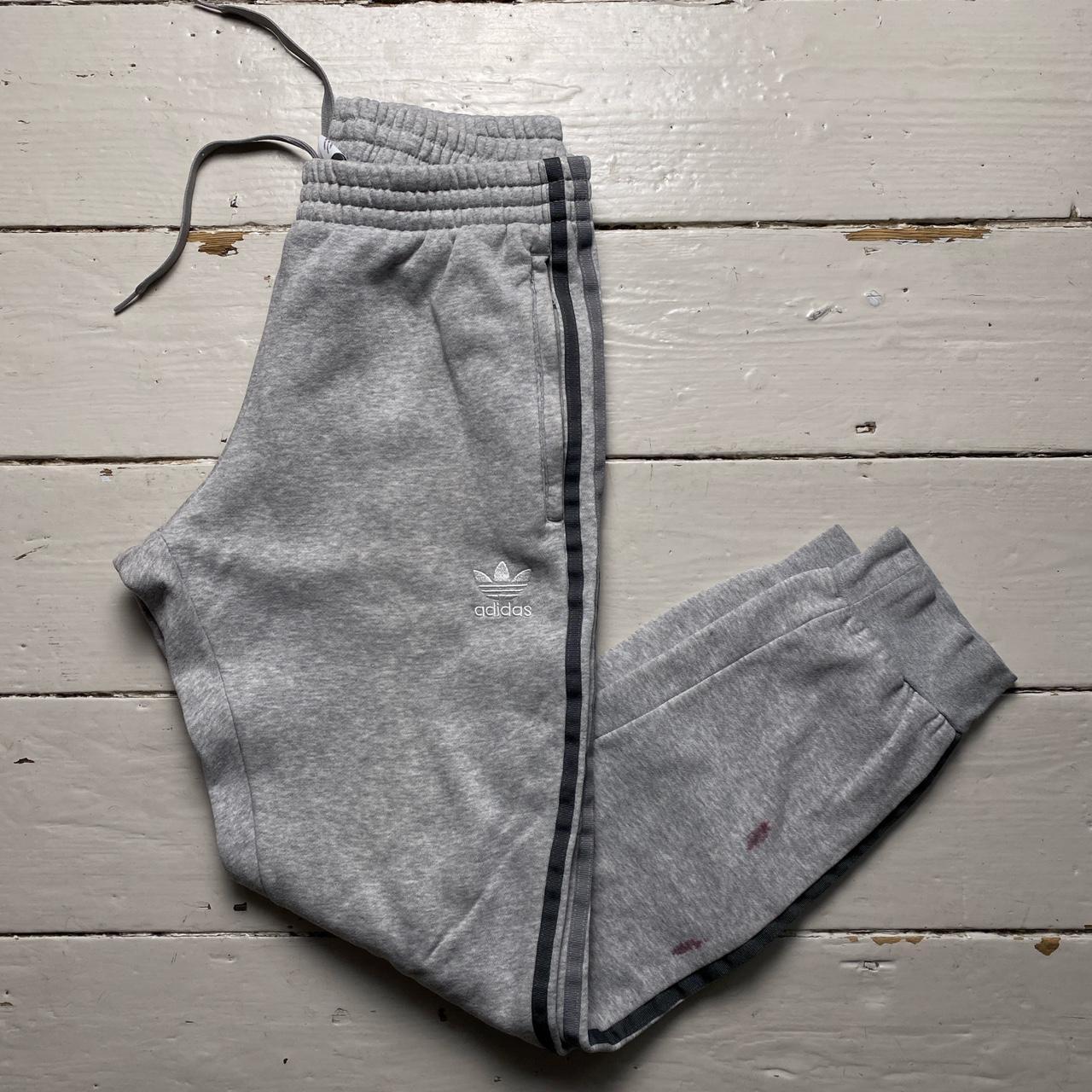 Adidas Grey Tri Stripe Joggers