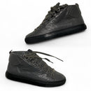 Balenciaga Arena Grey Leather and Black High Top Trainers