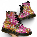 Dr Martens Floral Pin Yellow and White High Boots (UK 9)